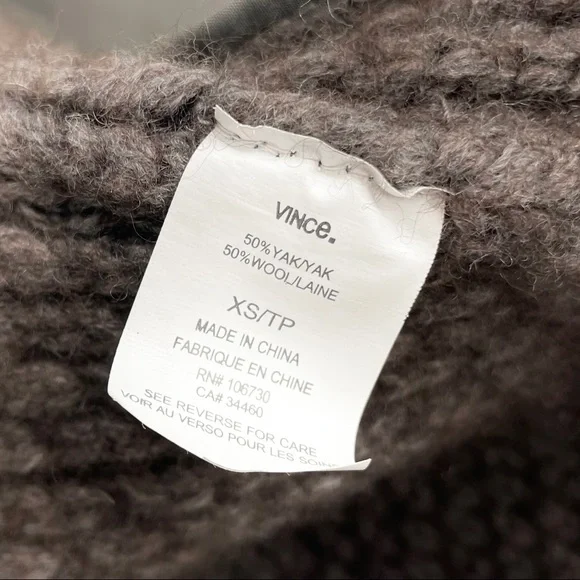 Vince Yak & Wool Brown Knit Cardigan - Picture 6 of 7